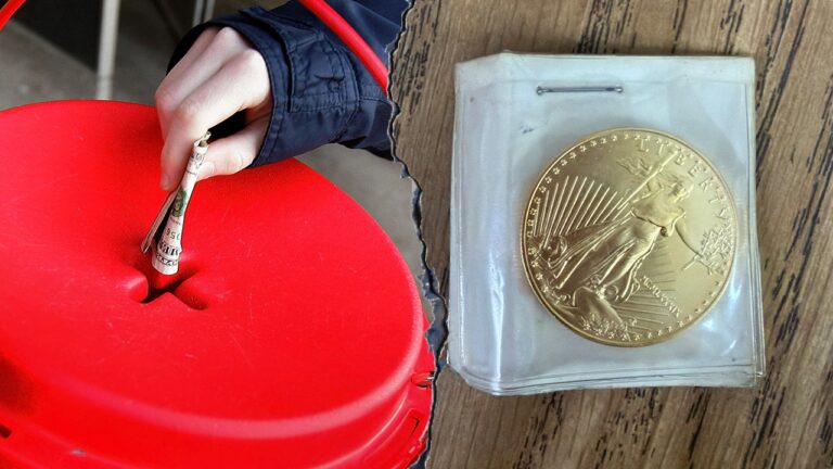 Gold Coin Surprise: Salvation Army in Vermont Receives $4,100 Donation in Holiday Kettle!